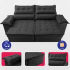 Sofá Retrátil E Reclinável 2,40m Com Molas E Espuma D33 Thund