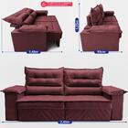 Sofá Retrátil E Reclinável 2,40m Com Molas E Espuma D33 Thund