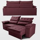 Sofá Retrátil E Reclinável 2,40m Com Molas E Espuma D33 Thund