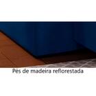 Sofá Retrátil E Reclinável 2,50m 4 Lugares Azul/prata