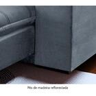 Sofá Retrátil E Reclinável 2,50m 4 Lugares Prata