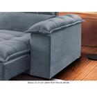 Sofá Retrátil E Reclinável 2,50m 4 Lugares Prata