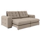 Sofá Retrátil E Reclinável 2,50m 4 Lugares Suede Veludo Multi