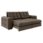 Sofá Retrátil E Reclinável 2,50m 4 Lugares Suede Veludo Multi