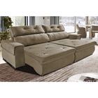 Sofá Retrátil E Reclinável 2,50m Cama Inbox Tókio Com Molas E