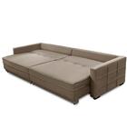 Sofá Retrátil E Reclinável 2,50m Karina Veludo Capuccino Made