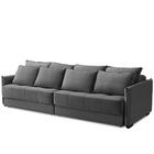 Sofá Retrátil E Reclinável 2,50m Mariah Veludo Cinza Madelina