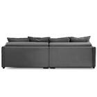 Sofá Retrátil E Reclinável 2,50m Mariah Veludo Cinza Madelina