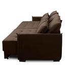 Sofá Retrátil E Reclinável 2,50m Mariah Veludo Marrom Madelin