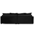 Sofá Retrátil E Reclinável 2,50m Mariah Veludo Preto Madelina