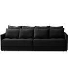 Sofá Retrátil E Reclinável 2,50m Mariah Veludo Preto Madelina