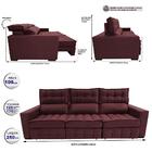 Sofá Retrátil E Reclinável 2,50m Molas Ensacadas E Costura Tr