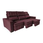 Sofá Retrátil E Reclinável 2,50m Molas Ensacadas E Costura Tr