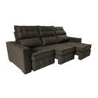 Sofá Retrátil E Reclinável 2,50m Molas Ensacadas E Costura Tr