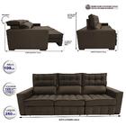 Sofá Retrátil E Reclinável 2,50m Molas Ensacadas E Costura Tr