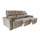 Sofá Retrátil E Reclinável 2,50m Molas Ensacadas E Costura Tr