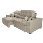 Sofá Retrátil E Reclinável 2,52m Com Molas Cama Inbox Estilo