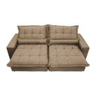 Sofa Retrátil E Reclinável 2,52m Com Molas Ensacadas Cama Inb