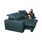 Sofa Retrátil E Reclinável 2,52m Com Molas Ensacadas Cama Inb