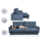 Sofa Retrátil E Reclinável 2,52m Com Molas Ensacadas Cama Inb