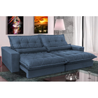 Sofa Retrátil E Reclinável 2,52m Com Molas Ensacadas Cama Inb