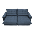 Sofa Retrátil E Reclinável 2,52m Com Molas Ensacadas Cama Inb