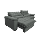 Sofá Retrátil E Reclinável 2,52m Com Molas Ensacadas Cama Inb