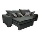 Sofá Retrátil E Reclinável 2,52m Com Molas Ensacadas Cama Inb