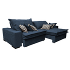 Sofá Retrátil E Reclinável 2,52m Com Molas Ensacadas Cama Inb