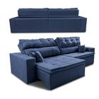 Sofá Retrátil E Reclinável 2,52m Luxos Cama Inbox Velusoft Az