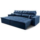 Sofá Retrátil E Reclinável 2,52m Luxos Cama Inbox Velusoft Az