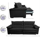 Sofá Retrátil E Reclinável 2,52m Molas Ensacadas Cama Inbox A