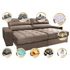 Sofá Retrátil E Reclinável 2,52m Molas Ensacadas Cama Inbox B