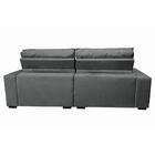 Sofá Retrátil E Reclinável 2,52m Molas Ensacadas Cama Inbox C