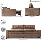 Sofá Retrátil E Reclinável 2,55m Cama Inbox Big Puffer Com So