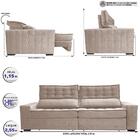 Sofá Retrátil E Reclinável 2,55m Cama Inbox Big Star Com Soft