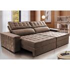 Sofá Retrátil E Reclinável 2,55m Cama Inbox Big Star Com Soft