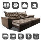 Sofá Retrátil E Reclinável 2,55m Molas Ensacadas Cama Inbox B