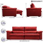 Sofá Retrátil E Reclinável 2,55m Molas Ensacadas Cama Inbox B