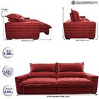 Sofá Retrátil E Reclinável 2,55m Molas Ensacadas Cama Inbox E