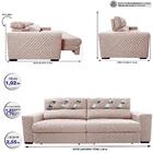 Sofá Retrátil E Reclinável 2,55m Molas Ensacadas Cama Inbox S