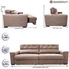 Sofá Retrátil E Reclinável 2,55m Molas Ensacadas Cama Inbox S