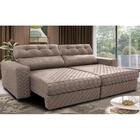 Sofá Retrátil E Reclinável 2,55m Molas Ensacadas Cama Inbox S