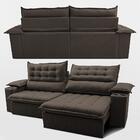 Sofá Retrátil E Reclinável 2,60m Molas Ensacadas Dream Veluso