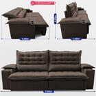 Sofá Retrátil E Reclinável 2,60m Molas Ensacadas Dream Veluso