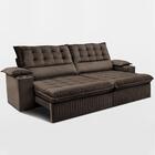 Sofá Retrátil E Reclinável 2,60m Molas Ensacadas Dream Veluso