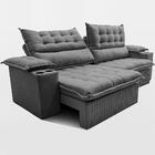 Sofá Retrátil E Reclinável 2,60m Molas Ensacadas Dream Veluso