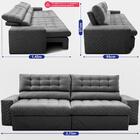 Sofá Retrátil E Reclinável 2,70m Molas Ensacadas Max Spring V