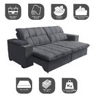 Sofá Retrátil E Reclinável 2,72m Cama Inbox Marrocos Com Mola