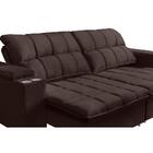 Sofá Retrátil E Reclinável 2,72m Cama Inbox Marrocos Com Mola